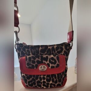 Coach cheetah print purse